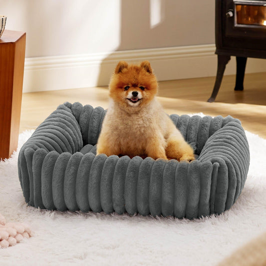 Orthopedic Washable Dog Bed Plush Cushion for Small and Medium Pets