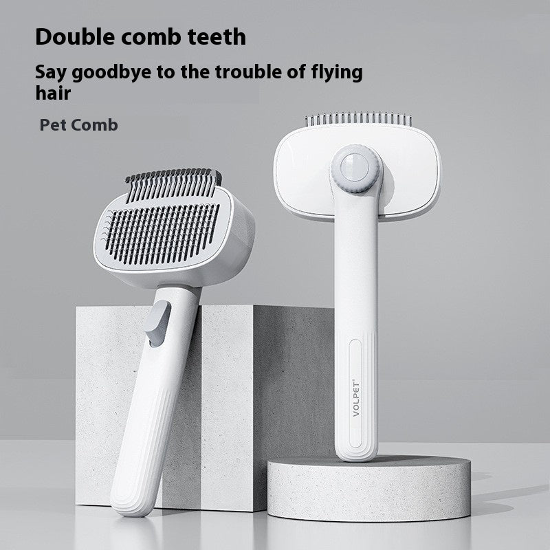 Pet Comb for Cats and Dogs White Detangling Grooming Tool