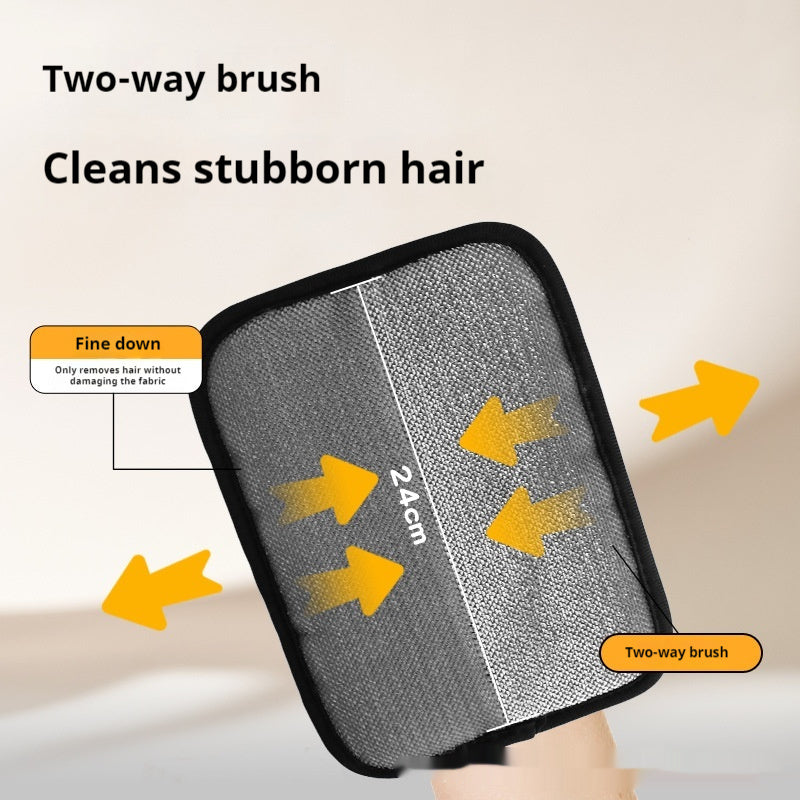 Pet Hair Removal Glove Brush Black Sticky Roller for Grooming and Cleaning