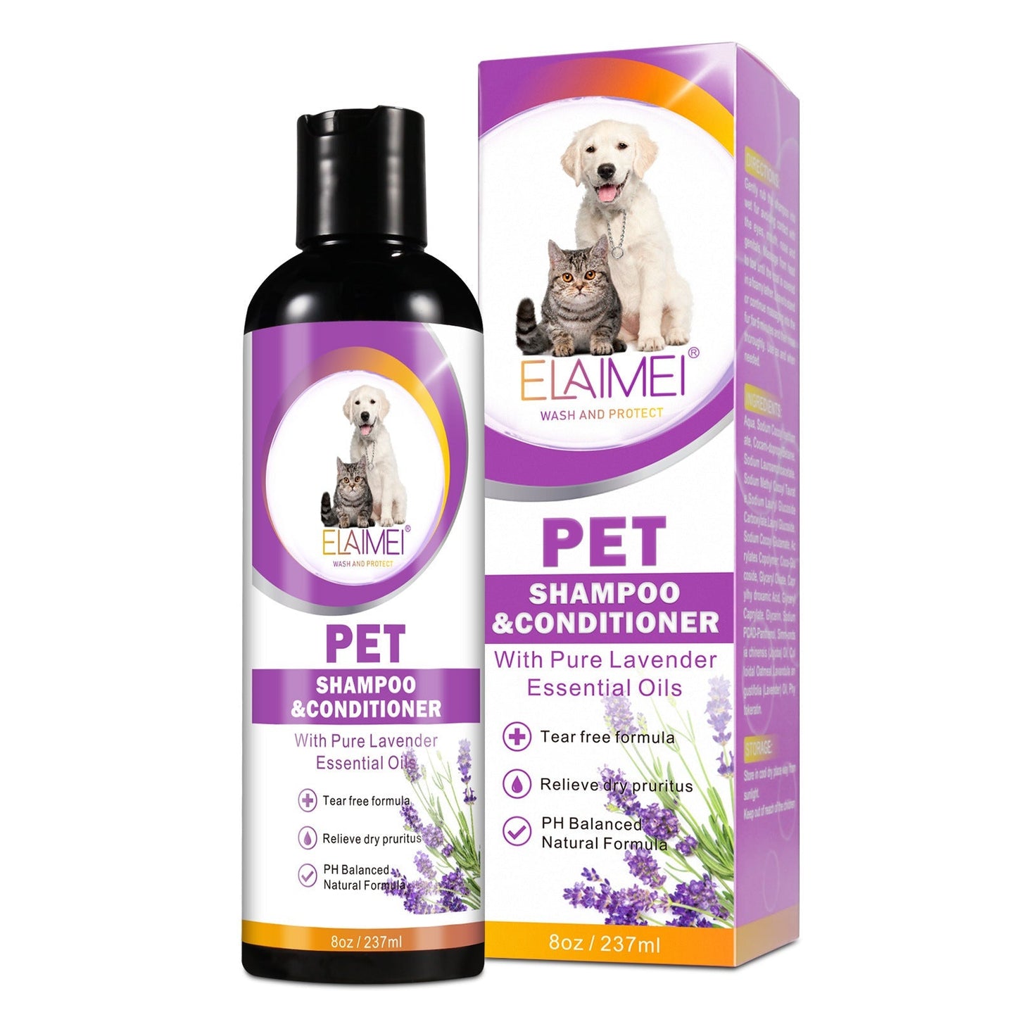 Pet Shampoo for Dogs and Cats Natural Grooming Cleans and Protects 200-500ml