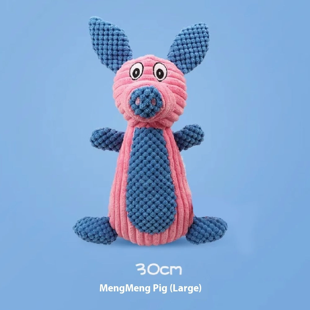 Pineapple Plush Pet Toy for Cats and Dogs with Squeaker and Fleece Fabric