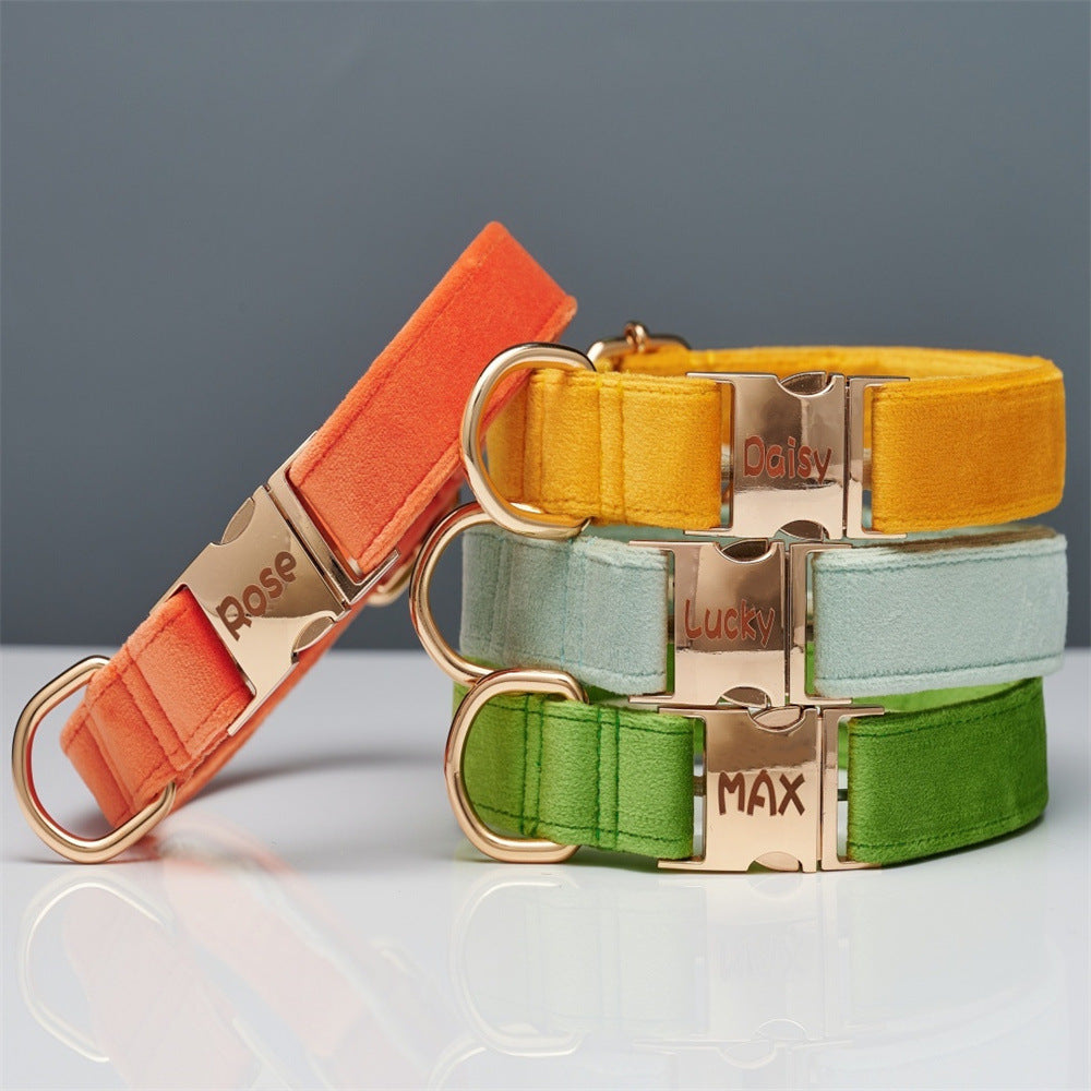 Rope Collar in Coral Orange and Light Water Green Adjustable Pet Collar