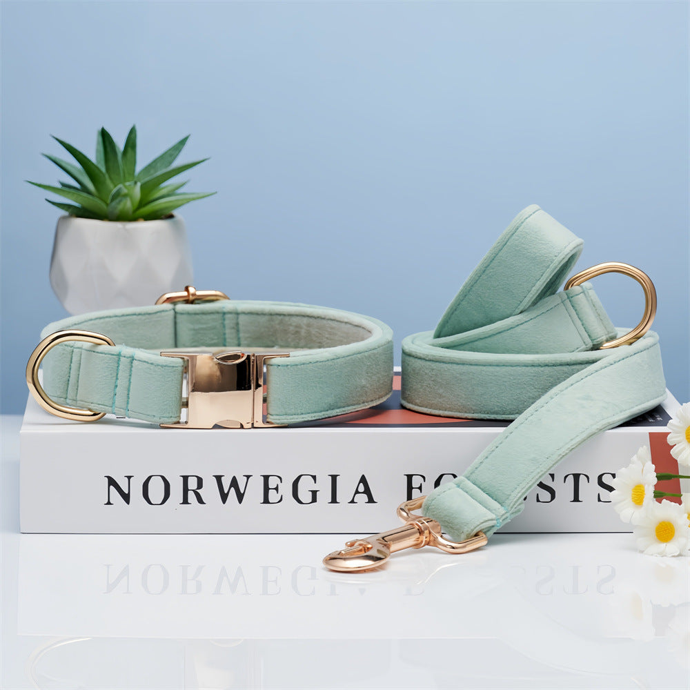 Rope Collar in Coral Orange and Light Water Green Adjustable Pet Collar