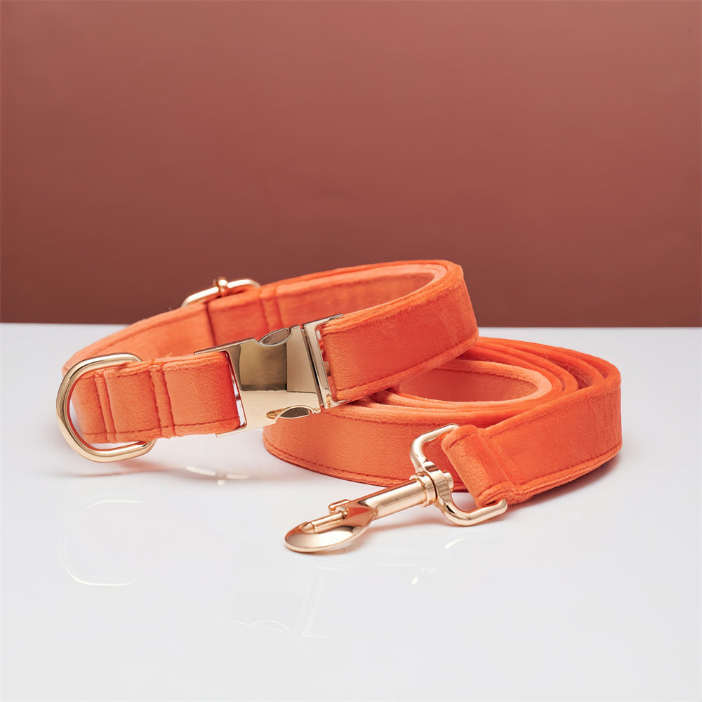 Rope Collar in Coral Orange and Light Water Green Adjustable Pet Collar