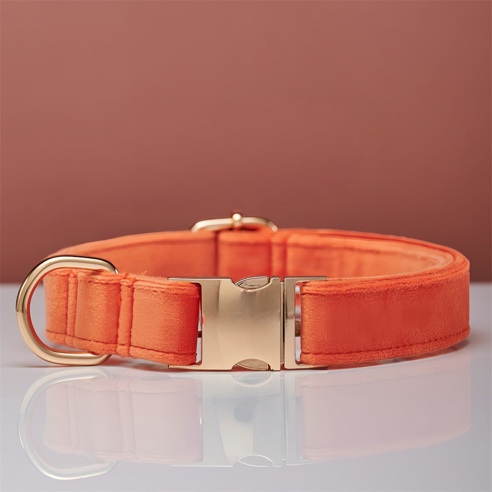 Rope Collar in Coral Orange and Light Water Green Adjustable Pet Collar